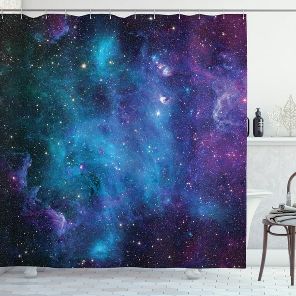 Universe Space Galaxy Waterproof Fabric Shower Curtain Set Bathroom w/12 Hooks Universe Space Galaxy Waterproof Fabric Shower Curtain Set Bathroom w/12 Hooks